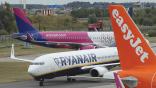 Wizz Air, Ryanair, easyJet aircraft on tarmac