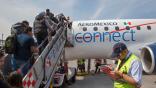 passengers boarding Aeromexico flight