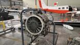 Aircraft and engine in hangar