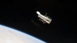 Hubble space telescope in orbit