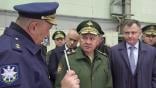 Russian Defense Minister Sergei Shoigu and other Russian officials