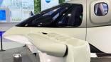 lilium jet wing and nose from side on exhibit at EBACE 2024