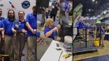 Michelle Michaelson and Maddie Glassett at the Aerospace Maintenance Competition