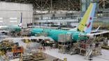Boeing 737 aircraft on factory floor