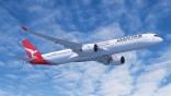 Qantas A350 in flight