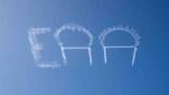 skywriting above EAA AirVenture in Oshkosh, Wisconsin