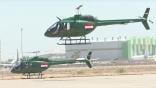 bell training helicopters arriving at Baghdad airport