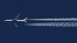 British Airways contrails