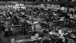 P-51 Mustang fighters at factory