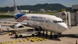 malaysia airlines jet parked