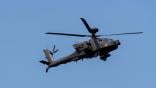 polish apache helicopter flying