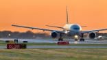 jet on runway at o'hare