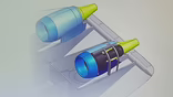 Concept drawing of engines in support structure