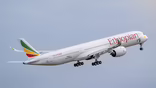 Ethiopian Airlines Airbus jet flying