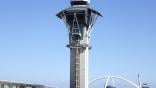The air traffic control tower at Los Angeles International Airport.