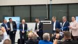 ribbon cutting for Liebherr-Aerospace new building