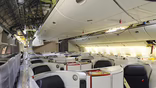 aircraft cabin undergoing maintenance