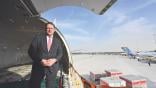 AerCap’s Richard Greener in the Kalitta Air-operated 777-300ERSF on Dubai Airshow’s static display.