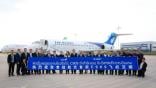 Lao Airlines aircraft and employees