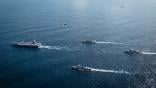 fighter aircraft and aircraft carriers on the ocean