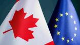 Canadian and EU flags