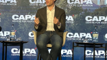 Photo of SAS CEO Anko van der Werff taken at the CAPA Airline Leader Summit World in Lisbon, December 2025.