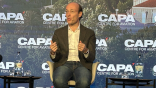 Photo of SAS CEO Anko van der Werff taken at the CAPA Airline Leader Summit World in Lisbon, December 2025.