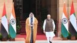 Prime Minister Narendra Modi welcomes Abu Dhabi's Crown Prince Sheikh Khaled Bin Mohammed Bin Zayed Al Nahyan