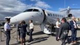 Molly McMillin Cutline: A Bombardier Challenger 3500 on display at the 2025 National Business Aviation Association Conference & Exhibition (NBAA-BACE) in Orlando. 
