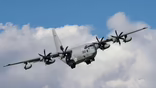 C-130J Hercules aircraft with the US Marines Aerial Refuelling Transport Squadron 152 (VMGR-152) known as the "Sumos" flying near NAF Atsugi. Japan Contributor: Damon Coulter