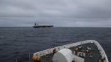 An image taken from the US Coast Guard Cutter Munro shows the Marinera oil tanker. Credit: U.S. European Command