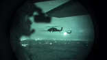 night vision view of helicopter