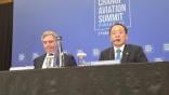 ICAO Council President Toshiyuki Onuma (right) at the Changi Aviation Summit.