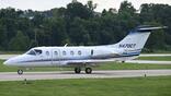 A Wheels Up Hawker 400XP taxis down toward the runway at Spirit Of St. Louis Airport (KSUS) in Chesterfield, Missouri.