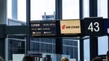 Air china flight info at airport gate