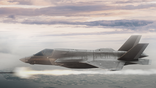 Military jet flying in the sky