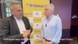 ATW senior editor Kurt Hofmann speaking with Ryanair Group CEO Michael O'Leary