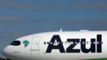 sideview of Azul aircraft