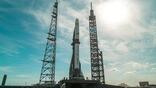 Caption: A Blue Origin New Glenn rocket on the launch pad at LC-36 ahead of the NG-3 mission, April 13, 2026. Credit: Blue Origin