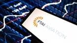 FTAI Aviation words and logo on a cellphone screen