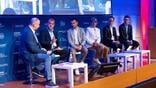 (L-R): Jochen Schnadt, CEO, FLY4 Airlines; Panicos Tsolias, Senior Business Development Officer, Hermes Airports; Marc Fischer, Head of Networks, SunExpress; Peggy Croes, Curacao Airport, Senior Vice President; Reinald Frankewitz, Head of Airport and Network Relations, Eurowings; and Mantas Vrubliauskas, VP Network Management, airBaltic