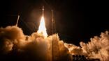 Caption: A United Launch Alliance (ULA) Atlas V rocket lifts off from Space Launch Complex-41 on April 27 at 8:53 p.m. EDT carrying 29 satellites for the Amazon Leo broadband constellation. Photo Credit: ULA