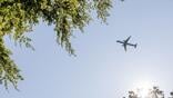 airplane flying over trees in Germany