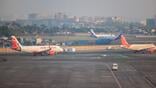 ndian Commercial Airlines on the Runway at Chhatrapati Shivaji International Airport 