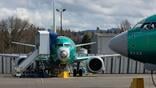 Boeing 737 MAX-9s in production at Boeing's factory in Renton. 