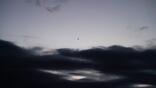 Plane heading toward clouds