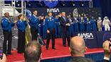 Artemis II astronauts with President Donald Trump