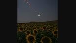 Credit: Bill Ingalls/NASA  Caption: A composite image showing the progression of a total solar eclipse over San Millan de los Caballeros, Spain on Aug. 12.