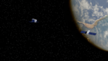 propulsive chaser and 3U target in sun-synchronous low earth orbit