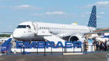 Embraer E195-E2 of Porter Airlines at the Farnborough International Airshow 2026